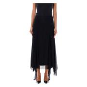 Zwarte Tule Midi Rok Givenchy , Black , Dames