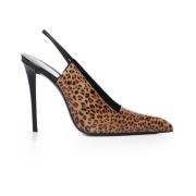 Bruine Stilettohak met Vierkante Halslijn Saint Laurent , Brown , Dame...