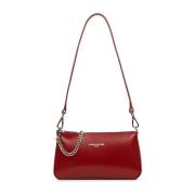 Soepele Event Leren Tas met Rits en Ketting Lancaster , Red , Dames