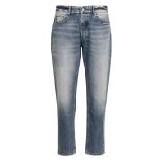 Baggy Jeans met Achterlogo Label Icon Denim , Blue , Heren