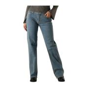 Blauwe Straight Leg Jeans Envii , Blue , Dames