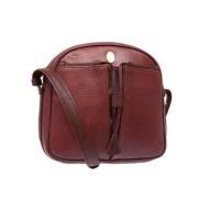 Pre-owned Leather shoulder-bags Cartier Vintage , Brown , Dames