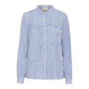 Gestreepte Shirt Blouse Blauw Milkboy Cream , Blue , Dames