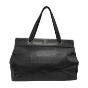 Pre-owned Leather handbags Chanel Vintage , Black , Dames