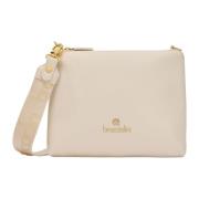 Zachte Kunstleren Crossbody Clutch Braccialini , Beige , Dames