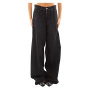 Zwarte Wassing Losse Jeans Haikure , Black , Dames