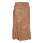 A-lijn Rok Cinnamon Swirl Cream , Brown , Dames