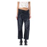 Zwarte Casual Jeans met Oversize Stijl R13 , Black , Dames