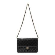 Pre-owned Leather chanel-bags Chanel Vintage , Black , Dames