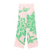 Luxe Roze Groene Broek Etro , Multicolor , Dames