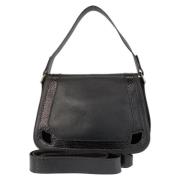 Pre-owned Leather shoulder-bags Cartier Vintage , Black , Dames