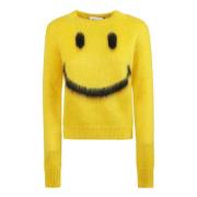 Stijlvolle Sweaters met Maglia Detail Moschino , Yellow , Dames