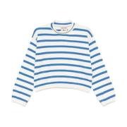 Witte Mock Neck Sweater Semicouture , Blue , Dames