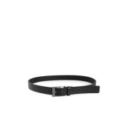 Zwart Leren Gesp/Strik Riem Calvin Klein , Black , Dames