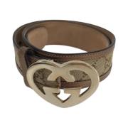 Pre-owned Canvas belts Gucci Vintage , Brown , Dames