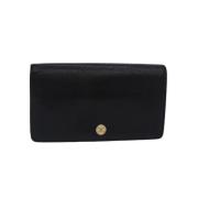 Pre-owned Leather wallets Chanel Vintage , Black , Dames