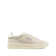 Beige Suède Lage Sneakers Dallas Stijl Autry , Beige , Dames