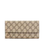 Pre-owned Canvas wallets Gucci Vintage , Brown , Dames