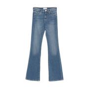 Indigo Blauwe Klassieke Jeans met Whiskering Pinko , Blue , Dames