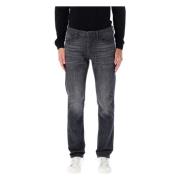 Slim-Fit Denim Jeans Nero Emporio Armani , Black , Heren