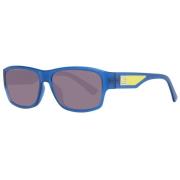 Blauwe Unisex Zonnebril Verlooplens Guess , Blue , Unisex