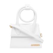 Witte Leren Crossbody Tas met Logo Jacquemus , White , Dames