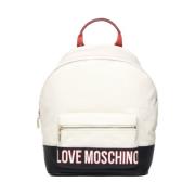 Tweekleurige Handtas met Ritsvak Love Moschino , White , Dames