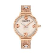 Roségouden Damesmode Horloge Police , Yellow , Dames