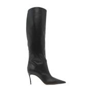 Zwarte Over-de-knie Laarzen Casadei , Black , Dames