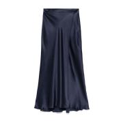 Navy Blue Zijrits Split Rok Semicouture , Blue , Dames