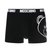 Zwarte Logo Boxershort Ondergoed Moschino , Black , Heren