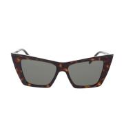 Nieuwe Cat-Eye zonnebril met exclusieve spoiler Saint Laurent , Brown ...