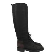 Pre-owned Suede boots Chanel Vintage , Black , Dames