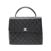 Pre-owned Leather handbags Chanel Vintage , Black , Dames