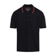 Ink Green Red Gebreide Polo Gucci , Black , Heren