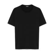 Zwarte Crew Neck T-shirts en Polos Dondup , Black , Heren