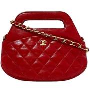 Pre-owned Leather chanel-bags Chanel Vintage , Red , Dames