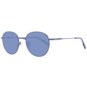 Blauwe herenzonnebril ronde metalen frame Hackett , Blue , Heren