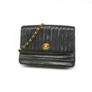 Pre-owned Leather shoulder-bags Chanel Vintage , Black , Dames