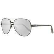 Gunmetal Pilot Zonnebril met Spiegelglazen Guess , Gray , Heren