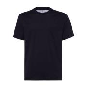 Blauwe T-shirts en Polos Brunello Cucinelli , Blue , Heren