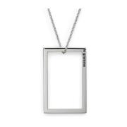 Rechthoekige ketting handgemaakt in Frankrijk 2,6g Le Gramme , Gray , ...