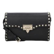 Leather crossbody-bags Valentino , Black , Dames