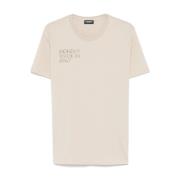 Amandel Beige Crew Neck T-shirt Dondup , Beige , Heren