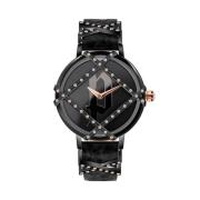 Zwarte damesmodewatch Police , Black , Dames