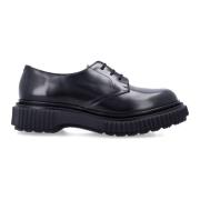 Gepoetste Leren Derby Schoenen Adieu Paris , Black , Heren