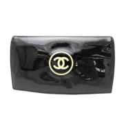 Pre-owned Leather wallets Chanel Vintage , Black , Dames