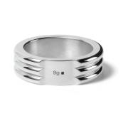 Geribbelde Ring Gemaakt in Frankrijk 9g Le Gramme , Gray , Unisex