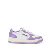 Bicolor leren sneakers voor vrouwen Autry , Purple , Dames