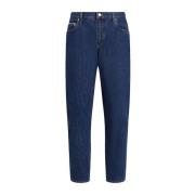 Blauwe Wide-Cut Jeans Dolce & Gabbana , Blue , Heren